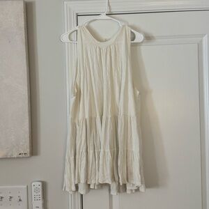 Free People Sleeveless Ivory Tunic